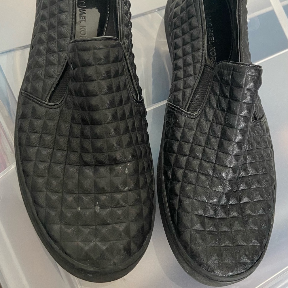 MK studded leather slip on